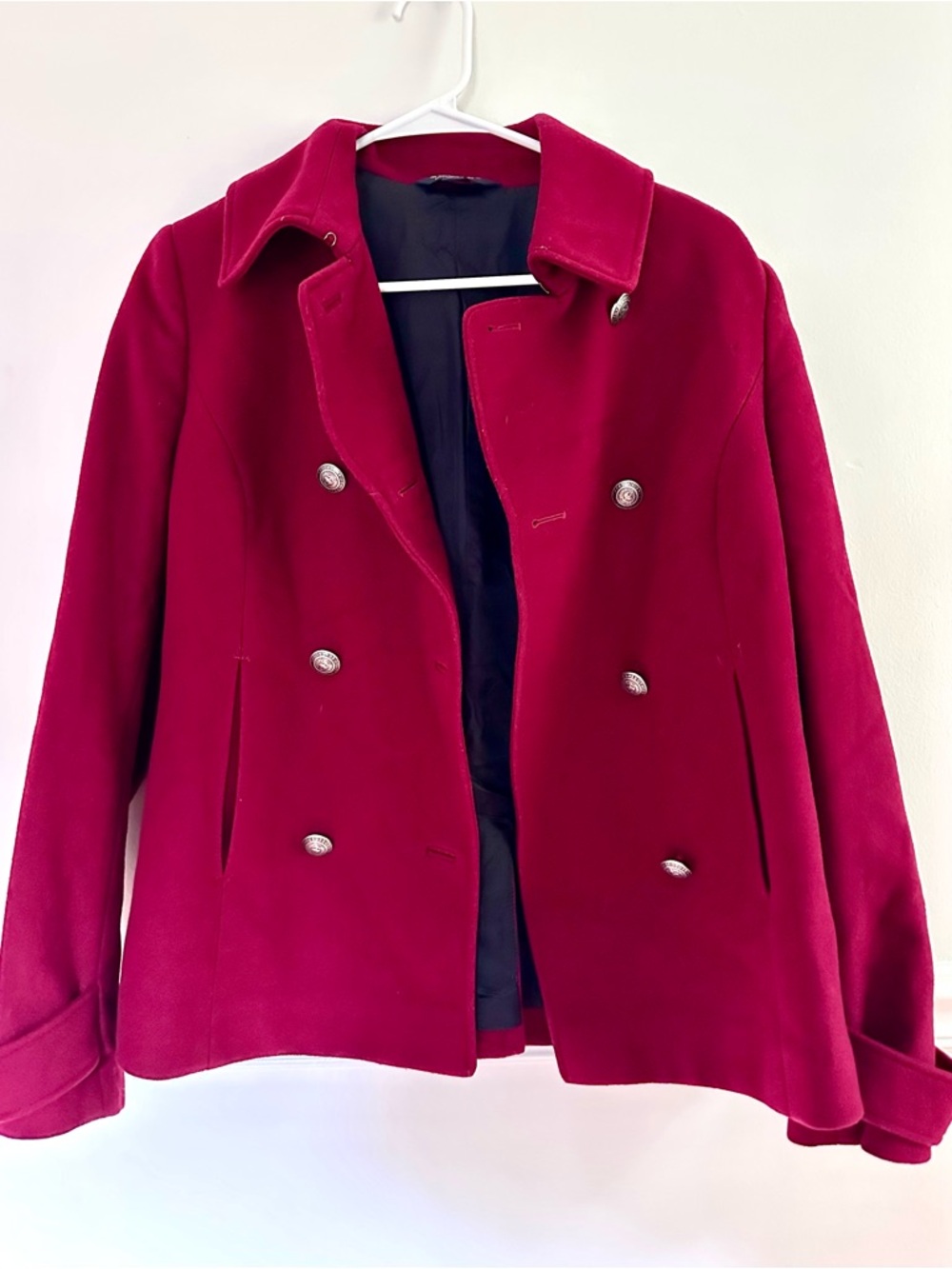 Brooks Brothers 1818 Red Italian Wool Coat Bemberg